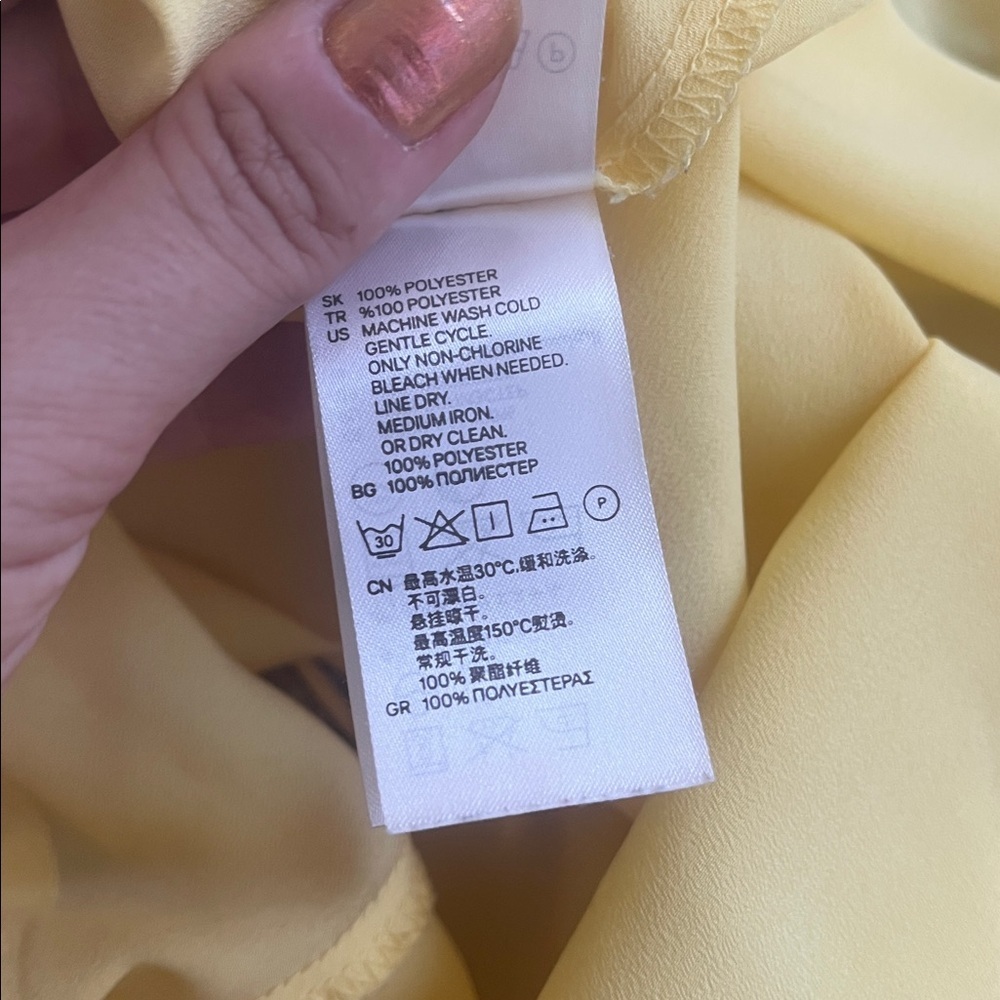 H&M Yellow light weight spaghetti strap Camisole tank Top - Picture 8 of 8